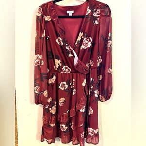 Floral Flounce Dress - Size Medium